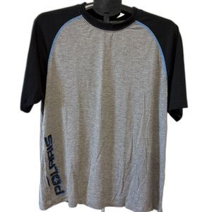 Polaris Men's Gray and Black T-Shirt Size Large